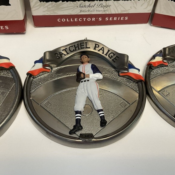 Hallmark Keepsake Ornaments Baseball Heroes B. Ruth,Lou Gehrig, Satchel Paige - Picture 5 of 5